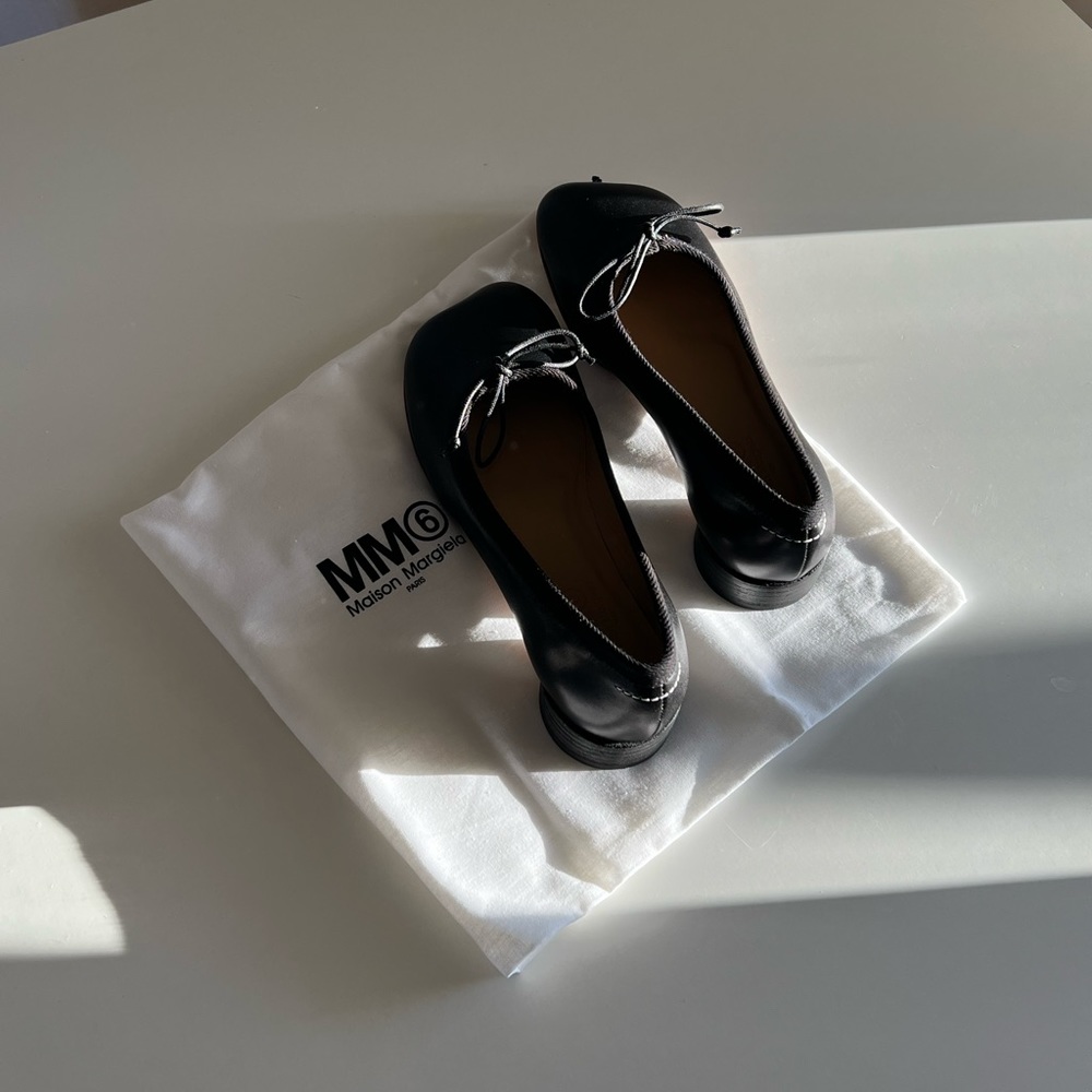MM6 Maison Martin Margiela Ballerina Anatomic Ballet Flats Black